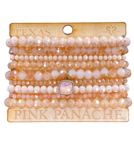 Pink Panache - 9-strand rose pink bracelet