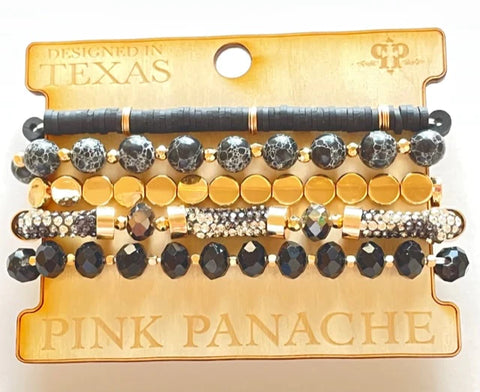 Pink Panache Bracelet - Jasper 5 strand