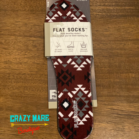 Flat Socks - Aztec