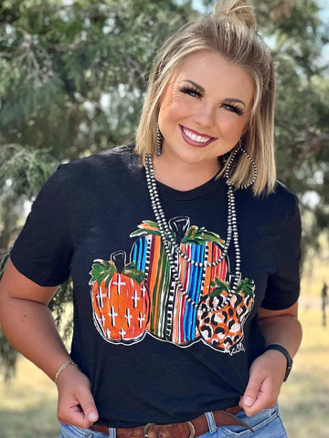 Callie Ann Stetler Serape Pumpkins Tee